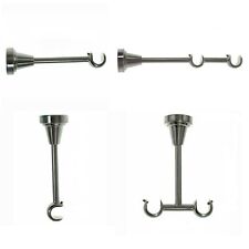 Träger 16 mm Gardinenstange Edelstahl look kürzbar oder Verlängerung H14 H24 D24