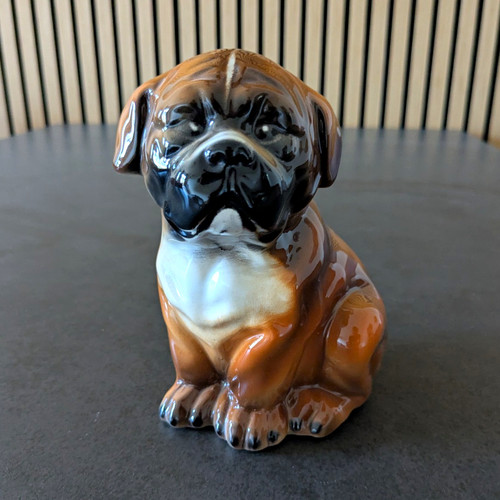Keramik hundefigur boxer welpe - keramik, boxer-welpe