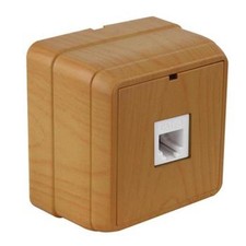 Aufputz Telefondose RJ11 Eiche