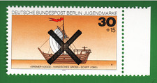 Deutschland Berlin 1977 Mi.Nr. 544 Rand Stück mit Andreaskreuz Ohne Stempel 30Pf