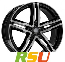 4x 2DRV WH11 schwarz hochglanzpoliert 8.5x19" ET30 LK5 112 ML 66.6 Alufelgen ...