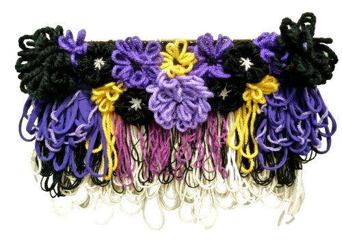 Schwarz lila blumen boho wicca - schwarz,
