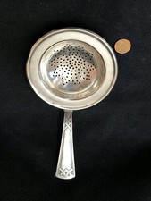 Schönes altes versilbertes Teesieb Heinrich Erbe 20er Versilberung  Jugendstil 