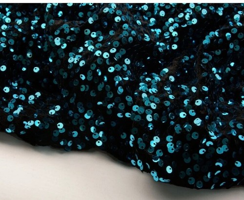 Pailletten samt schwarz aqua - pailletten,