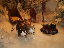 Big Jim Arctic Rescue / Expedition HUNDESCHLITTEN + 2 HUSKY +Zubehör Mattel 9917