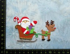 Kartenschmuck- Stanzteile - Kartenaufleger süsser Nicolaus im Schlitten