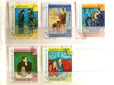 5 Pracht-Briefmarken Stamps