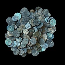 3 Römische Bronze-Follis-Münze (3.–5. Jh.), original, klare Details # Roman Coin