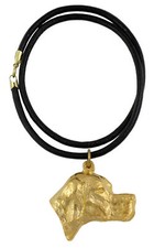 English Pointer, Englischer Pointer - Hundehalsband, vergoldeter Anhänger für Hu