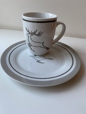 Set Teller Tasse Hirsch Bayern Impressionen Shabby Design Neu 