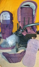 Hartan Topline S Kombikinderwagen mit viel Zubehör , Bordeaux , Bellybutton