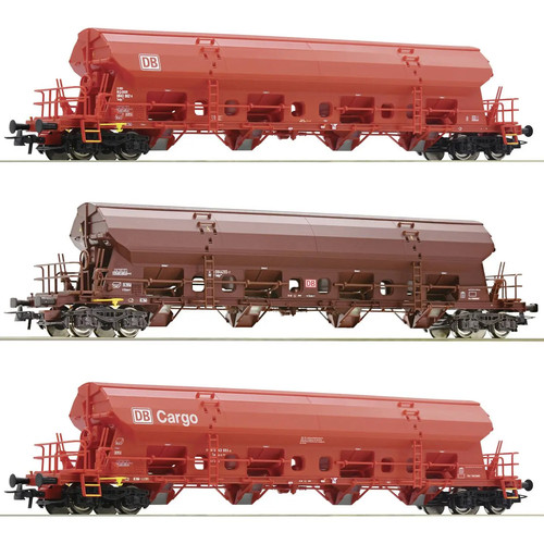 Roco schwenkdachwagen set - h0,