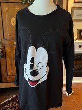 H&M MICKEY MOUSE LANGARM SWEATSHIRT SCHWARZ *M* WENIG GETRAGEN TOP IN ORDNUNG