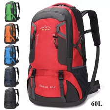 60L Herren Damen Rucksack Groß Wasserdicht Wanderrucksack Trekking Reiserucksack