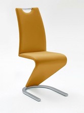 MCA Furniture AMADO Freischwinger 2er Set Esszimmerstuhl Curry