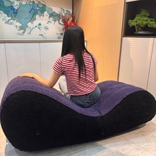 Aufblasbares Schlafsofa Luftkissen Stuhl tragbare Position Hilfe Flocking Möbel