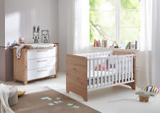 Babyzimmer Set 2-tlg. Babybett 4x Höhenverstellbar / Wickelkommode Soft-Close