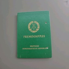 original alter DDR Fremdenpass , Muster, sehr selten 