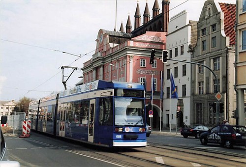 Foto tram rostock rathaus - foto,