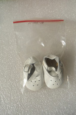 Leder puppenschuhe weiß 2 - leder, gr.