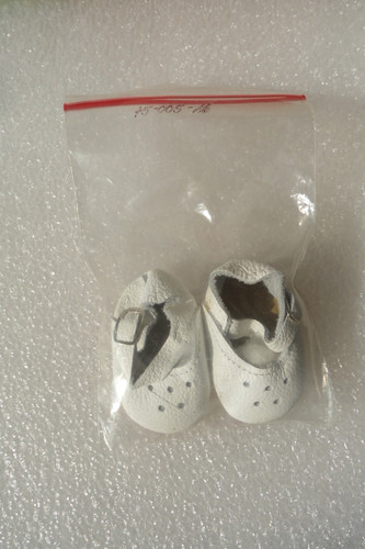 Leder puppenschuhe weiß - leder,