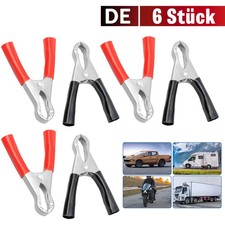 6 Stk Batterieklemmen Ladegerät Krokodilklemmen Ladekabel KFZ Batterieklemme