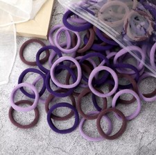 50x Haargummi Zopf Pferdeschwanz elastisches Haarband verschiedene Lila Farbtöne