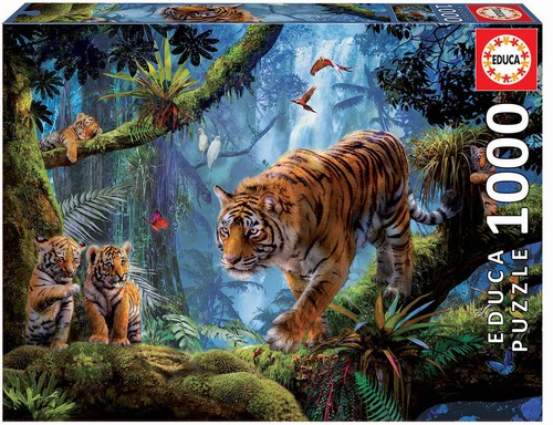 Puzzle tiger dschungel - puzzle, im