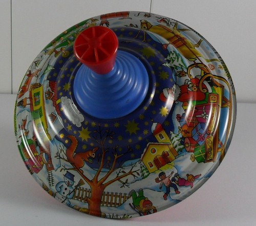 Kreisel mit weihnachtsmotiv - kreisel,