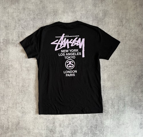 Stussy tshirt world tour black - tour,