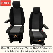 Movano Renault Master NV400 Fahrersitz Beifahrersitz Schwingsitz Luftgefedert