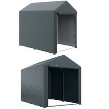 Garagenzelt, Lagerzelt mit UV-Schutz für Motorrad Grau