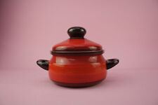 vintage Silit Design Kochtopf orange Emaille 70er 80er Jahre
