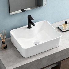 Aufsatzwaschbecken Waschbecken keramik Waschtisch für Bad & Gäste-WC 40x30x13cm