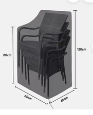 Schutzhülle Stapelstühle  Garten Balkon Stuhl Abdeckung , nur 1x benutzt