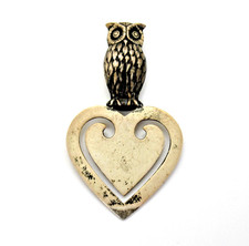 Wunderschönes Lesezeichen 925er Sterling Silber Eule Vintage Book Meisterpunze