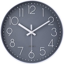 Wanduhr Funk 30cm Analoge Moderne Zimmeruhr Leise Großes Zifferblatt