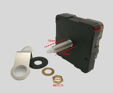 Quarz Uhrwerk lautlos mit Zeiger 15 cm lang Farben schwarz weiß gold für Wanduhr