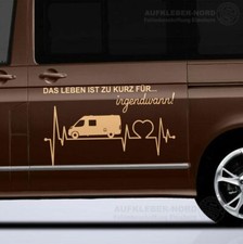 Herzschlag Wohnmobil Bus 100cm Das Leben Spruch B116 Autoaufkleber Camper Urlaub