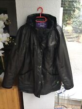 Ulla POPKEN Regen und Windjacke gefüttert Schwarz Kapuze Neupreis 219 Euro