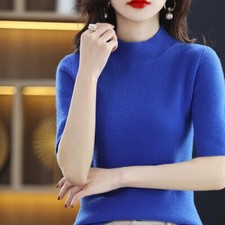 Damen Strickpulli Kurzärmlig