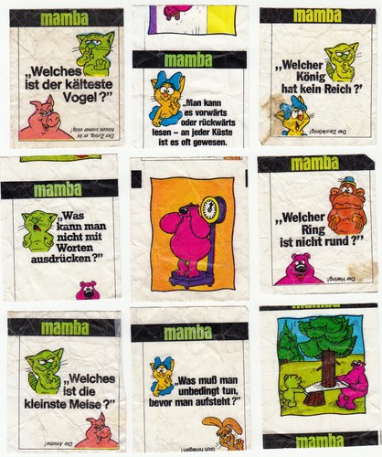 Stück alte kaugummi bilder - 9,