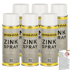 6x BREHMA Zinkspray dunkel