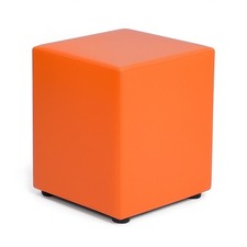 Sitzwürfel Kunstleder Orange