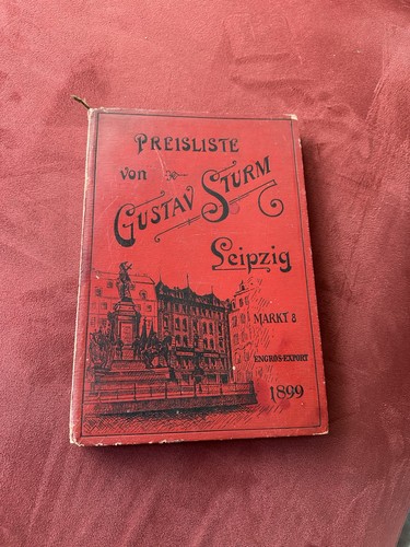 Original katalog 1899 gustav - original,