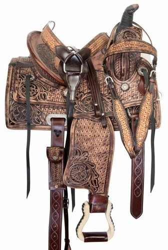 Western leder pferd sattel - western,