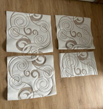 Ikea Anno Vacker 4 Reststücke Gardinen Flächenvorhang Schiebegardinen creme weiß