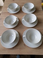 Hutschenreuther Maria Theresia Zwiebelmuster 6 x Suppentasse mit Untertasse Top