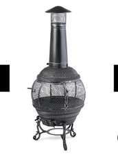 Terrassenofen Kamin Jacksonville / Gebraucht / 140cm Hoch + Ersatzteile - Set 