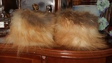 ECHT FUCHS PELZ FELL MANSCHETTEN  ROTFUCHS  FARBE : ORIGINAL EINHEITSGRÖßE